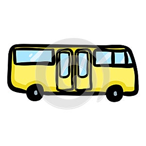 Vector Autobus Doodle Icon photo