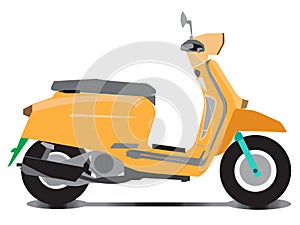 Vector of automatic or manual scooter motorbikes