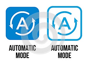 Vector automatic mode smartphone icon.