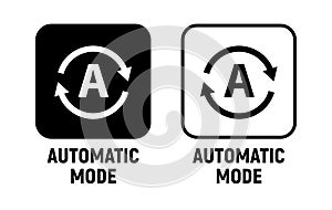 Vector automatic mode smartphone icon. Auto mode sign switch pictogram