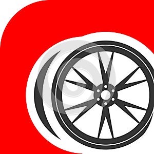 Vector Automotive Car Rims Service Logo Template