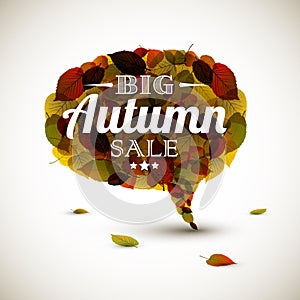 Vector Autumn sale bubble photo