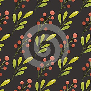 Vector autumn seamless pattern. photo