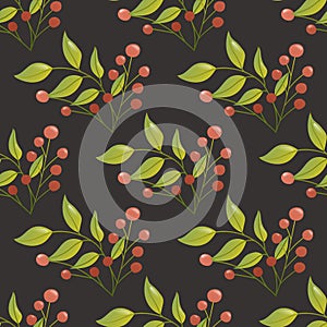 Vector autumn seamless pattern. photo