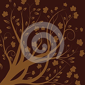 Vector autumn tree