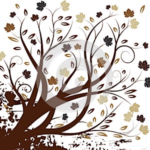 Vector autumn tree design