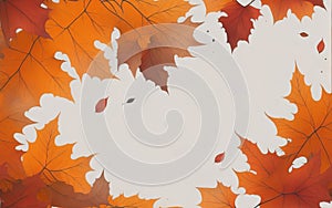 A Vector Autumnal Background Featuring an Array of Colorful Leaves.