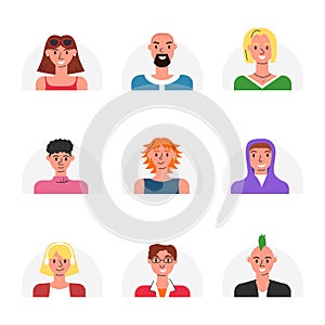 Vector avatar collection for social networks