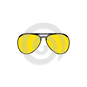 Vector aviator sunglasses icon
