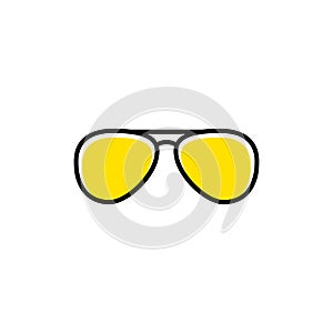 Vector aviator sunglasses icon