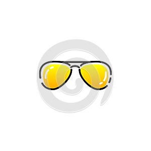 Vector aviator sunglasses icon