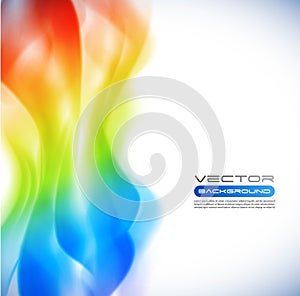 Vector awesome abstract colorful waves on white background