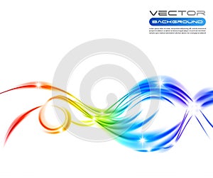 Vector awesome abstract colorful waves on white background