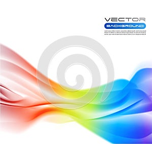 Vector awesome abstract colourful waves on white background