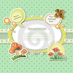 Vector baby card