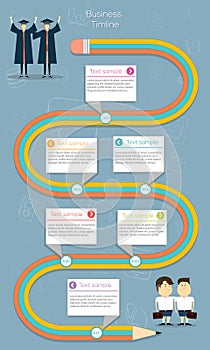 Vector back to school infographic timeline