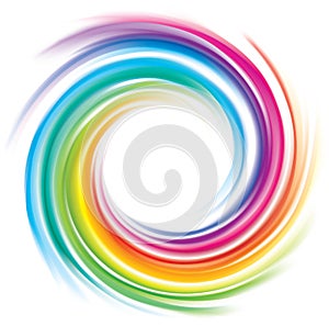 Vector backdrop of spiral rainbow spectrum