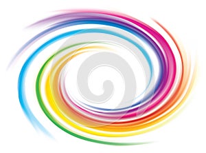 Vector backdrop of spiral rainbow spectrum