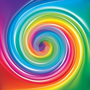 Vector backdrop of spiral rainbow spectrum photo
