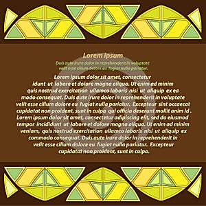 Vector background with abstract border