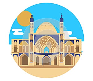 Vettore astratto immagine da il grande bellissimo moschea. la città 