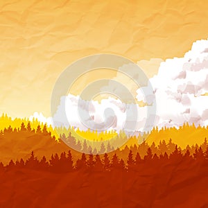 Vector Background Autumn Landscape