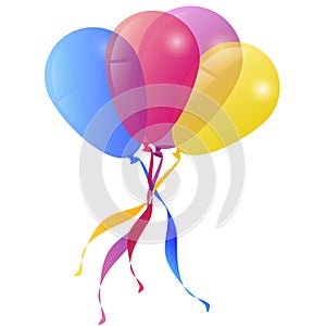 Vector Background with Balloons Holiday