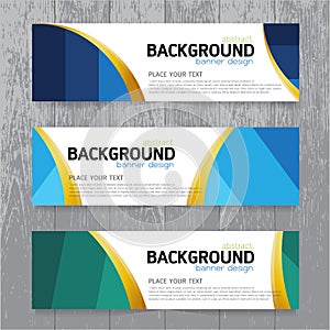 Vector background banner Collection horizontal business set tem
