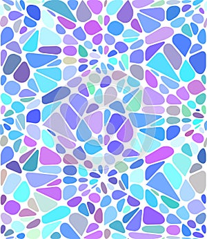 Vector background with a blue broken stained glass.