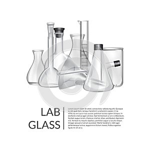 Vector background chemical laboratory glass tubes