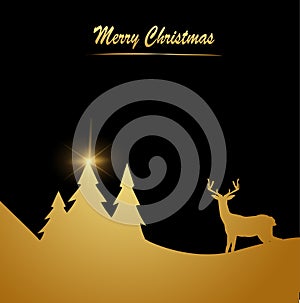 Vector background for christmas black and gold