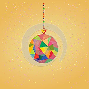 Vector Background with Christmas Decoration Balls