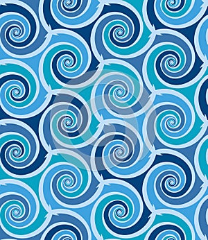 Vector background of cobalt swirling water texture