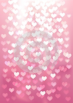 Vector background defocused light in heart shape photo