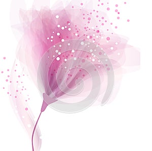 Vector background with delicate flower