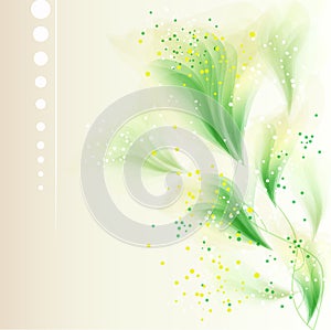 Vector background with delicate flowers