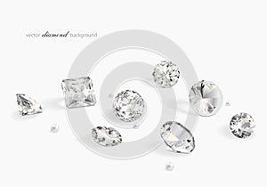 Vector background with diamonds