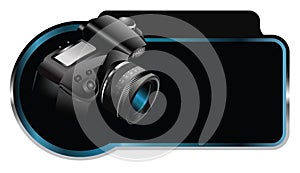 Vector background element with camera
