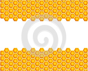 Vector background in a flat style, consisting of honeycombs. In the middle, you can place any of your text.