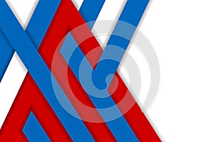 Vector background with flat of white, blue and red colors.