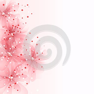 vector background with flowers