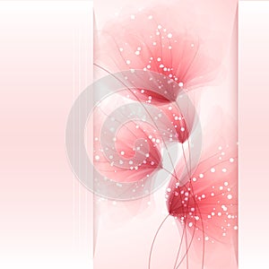 Vector background with flowers