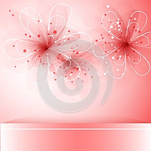 Vector background with flowers