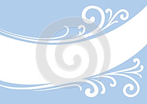 Vector background frame with curls