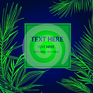 Vector background illustration of topical palms