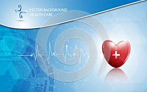 Vector background health care and medical logo concept