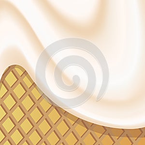 Vector background image which illustrates the liquid chocolate mass with sprinkles