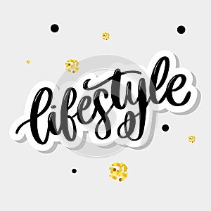 vector background lifestyle healthy food poster or banner with hand drawn fruits and Lettering text healthy lifestyle on green