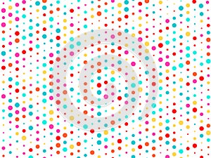 Vector background of many colored circles of random size and random color