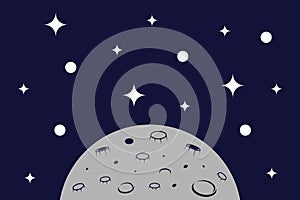 vector background moon and stars